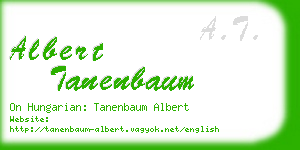 albert tanenbaum business card